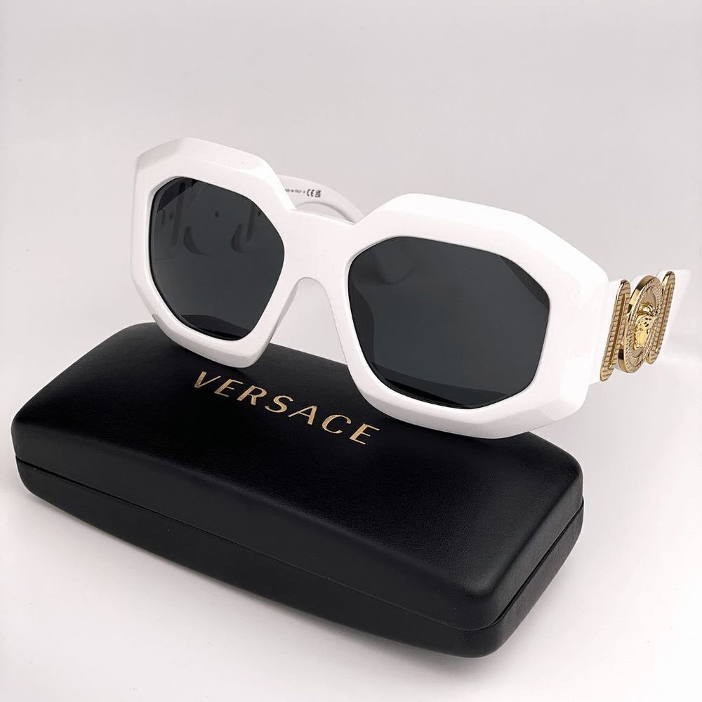 NEW Versace VE4424U 314/87 MAXI MEDUSA BIGGIE White Gray Square Women Sunglasses